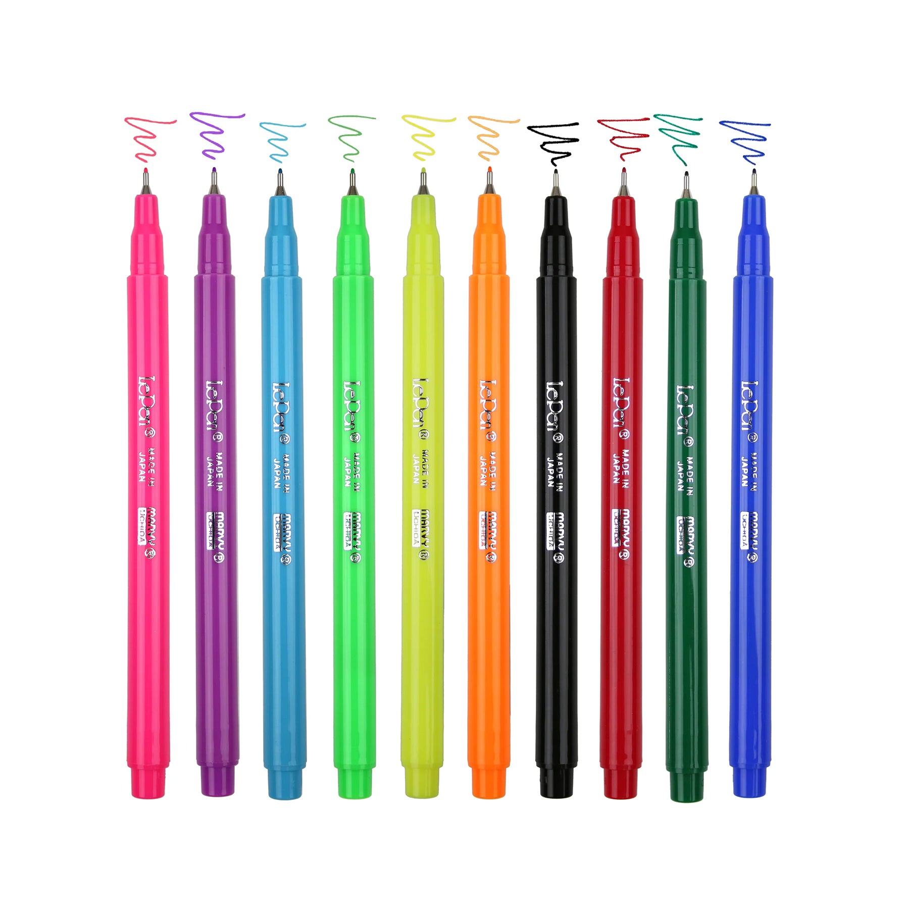 LePen® Micro-Fine Point Pen, Neon, 10 Colors