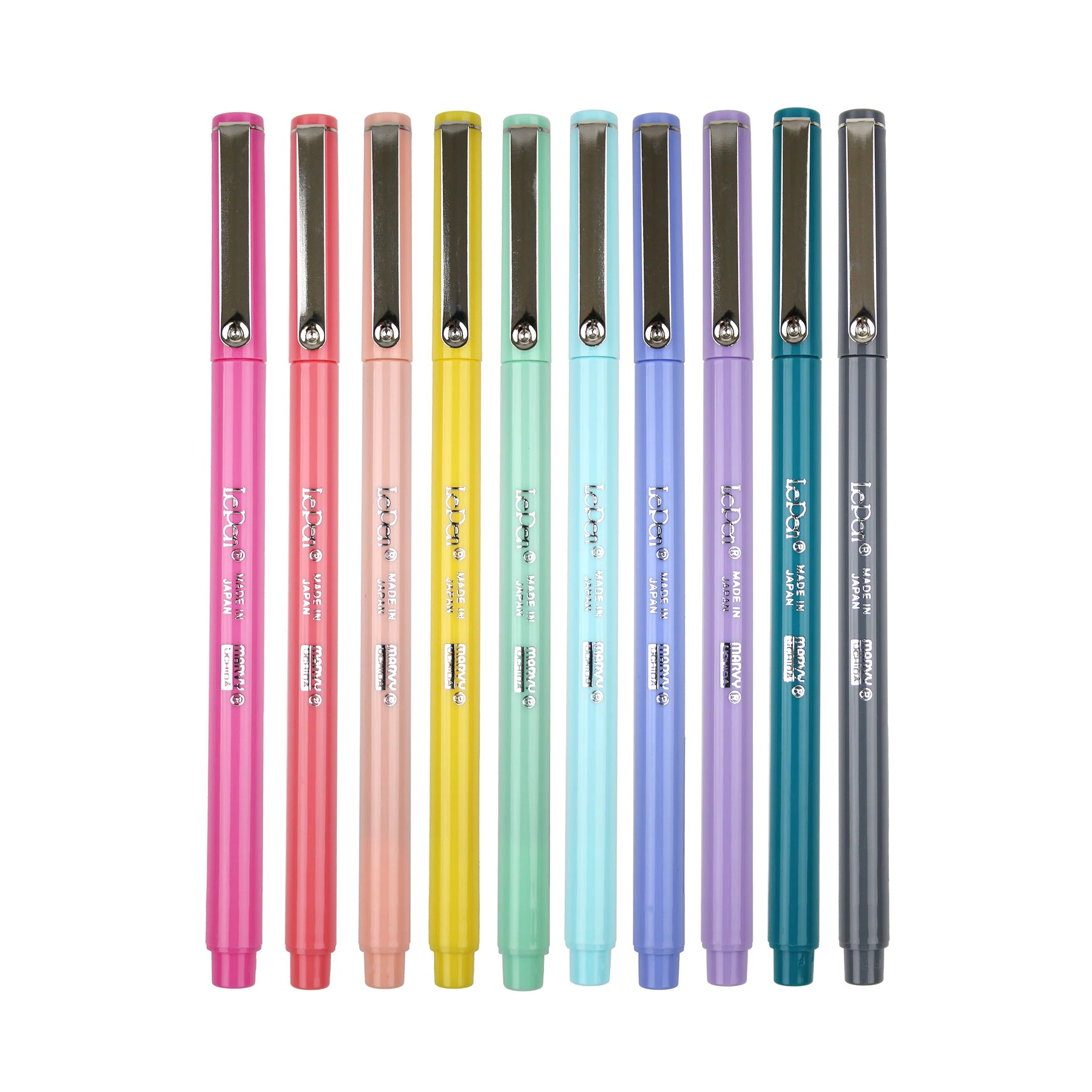 LePen® Micro-Fine Point Pen, Pastel, 10 Colors