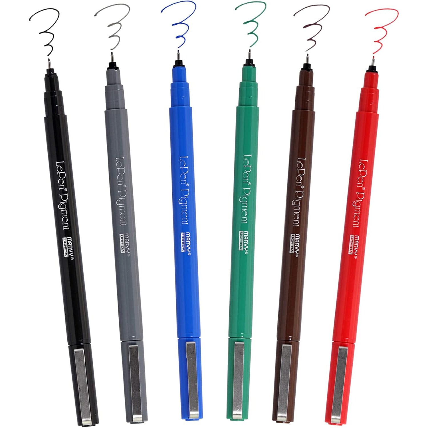 LePen® Pigment Pens, Primary Colors, Pack of 6