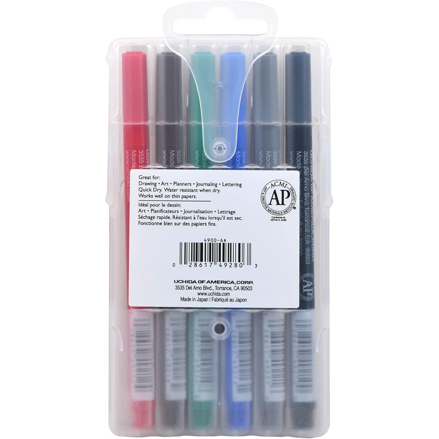 LePen® Pigment Pens, Primary Colors, Pack of 6