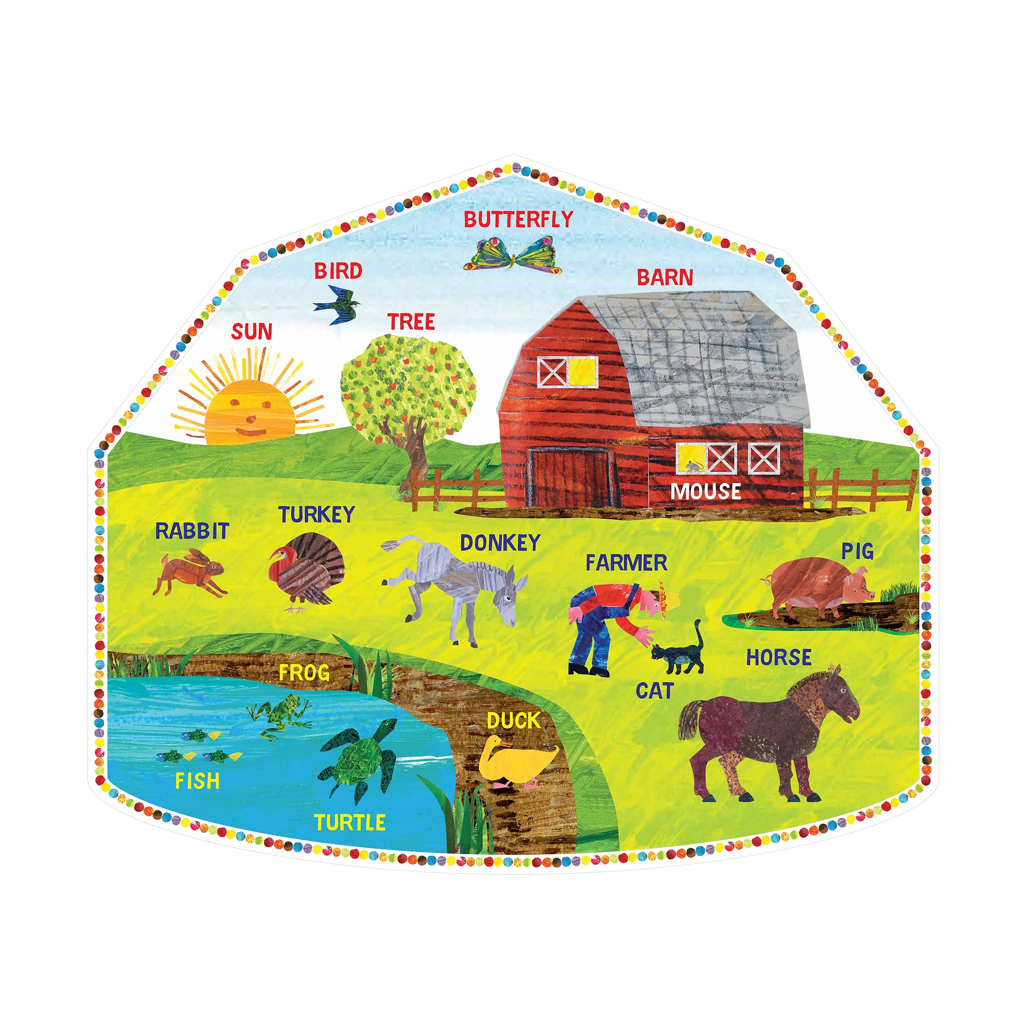 The World of Eric Carle™ Around the Farm 2-Sided Floor Puzzle