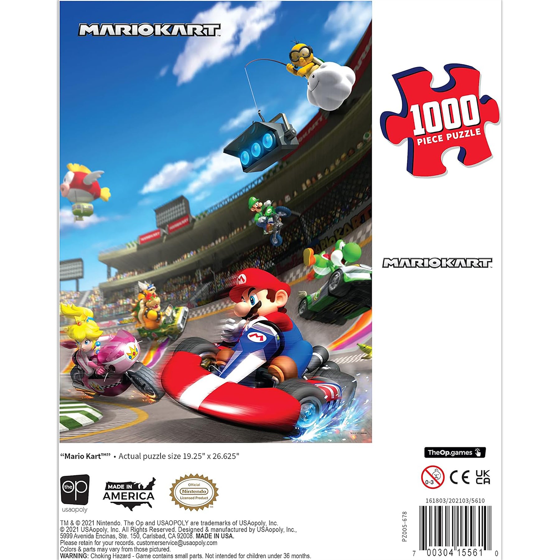 Super Mario Mario Kart Puzzle, 19" x 27", 1000 Pieces