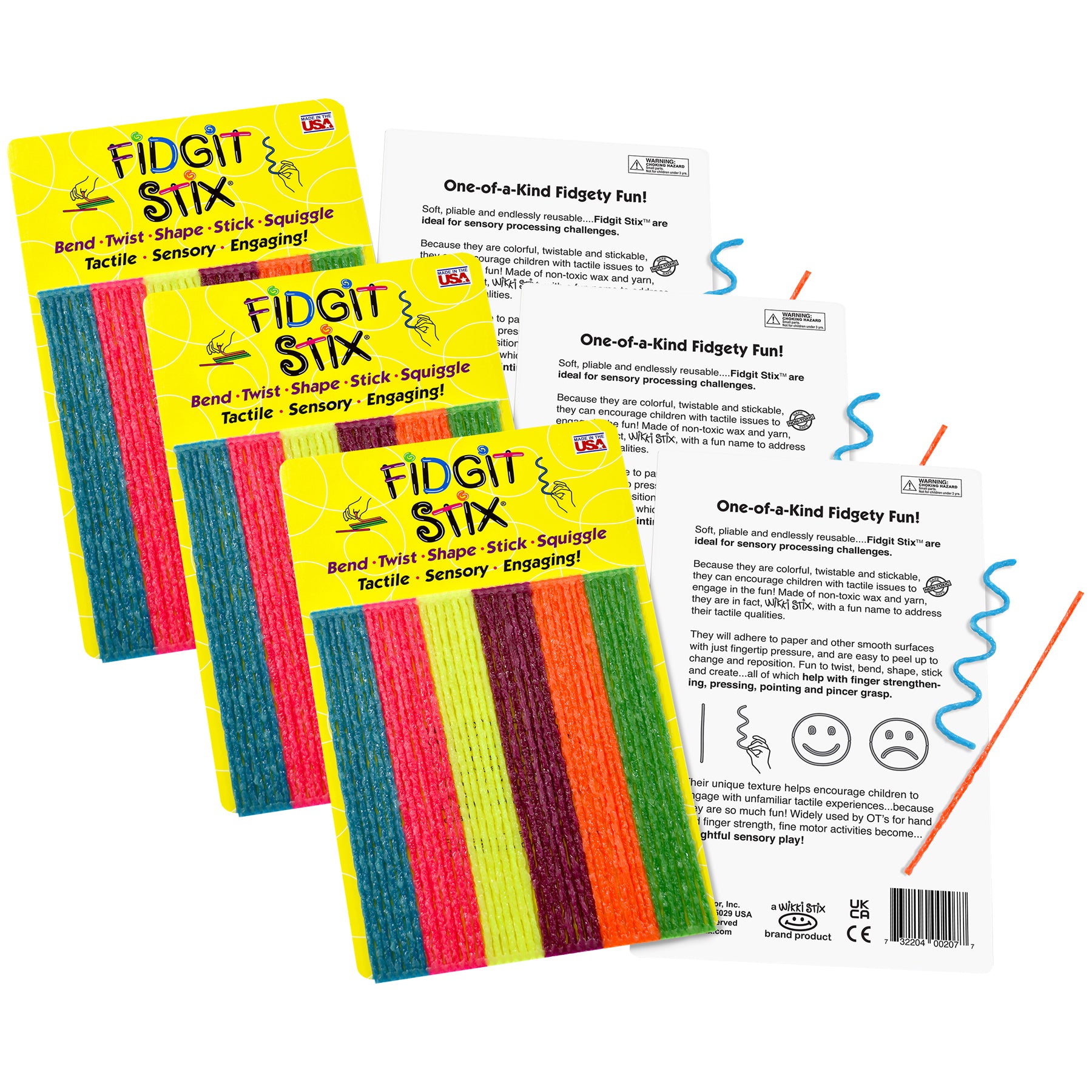 Fidgit Stix, 42 Per Pack, 3 Packs