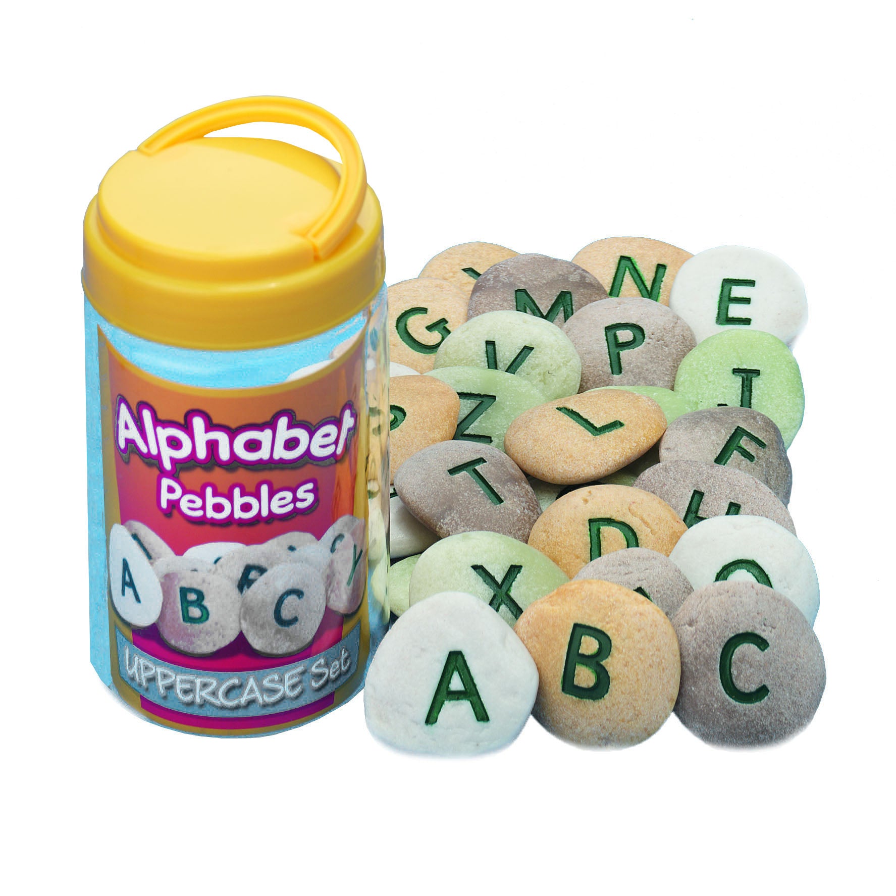 Uppercase Alphabet Pebbles, Set of 26