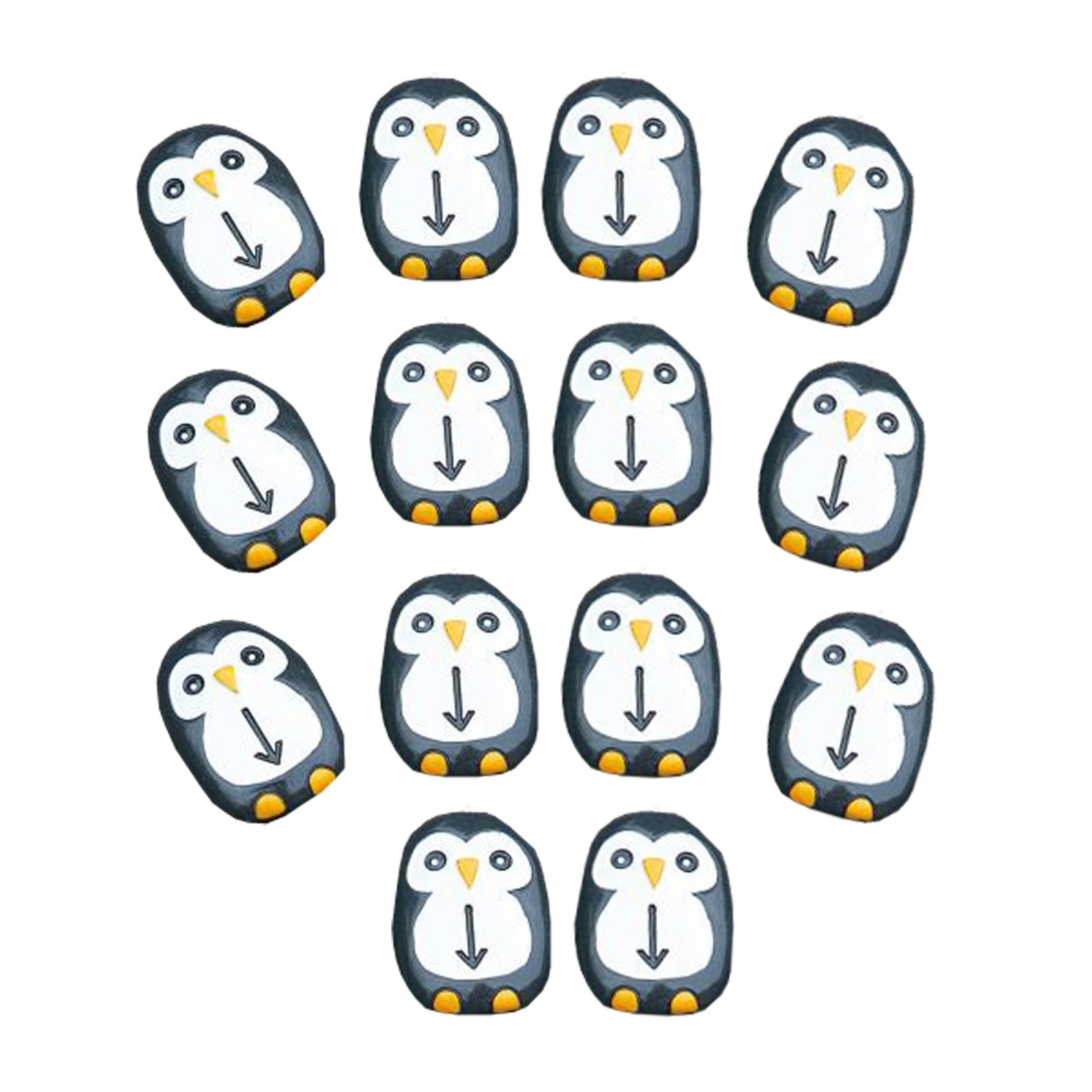 Pre-Coding Penguin Stones, Set of 18