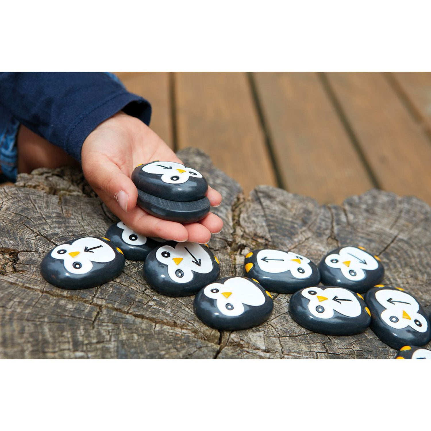 Pre-Coding Penguin Stones, Set of 18