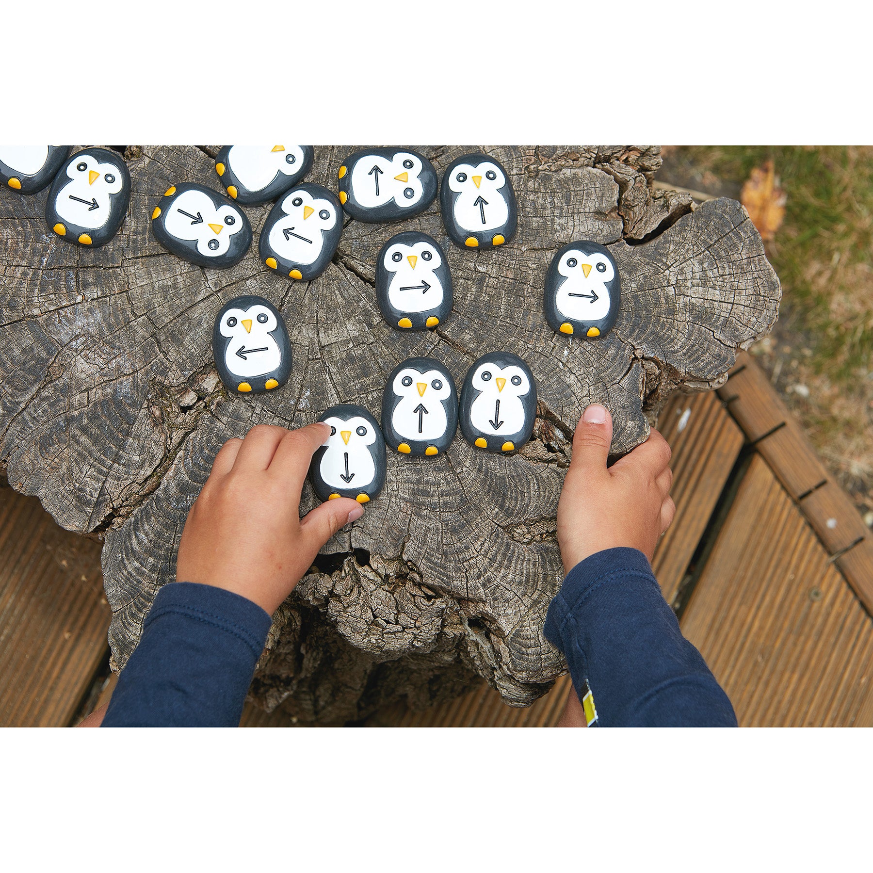 Pre-Coding Penguin Stones, Set of 18