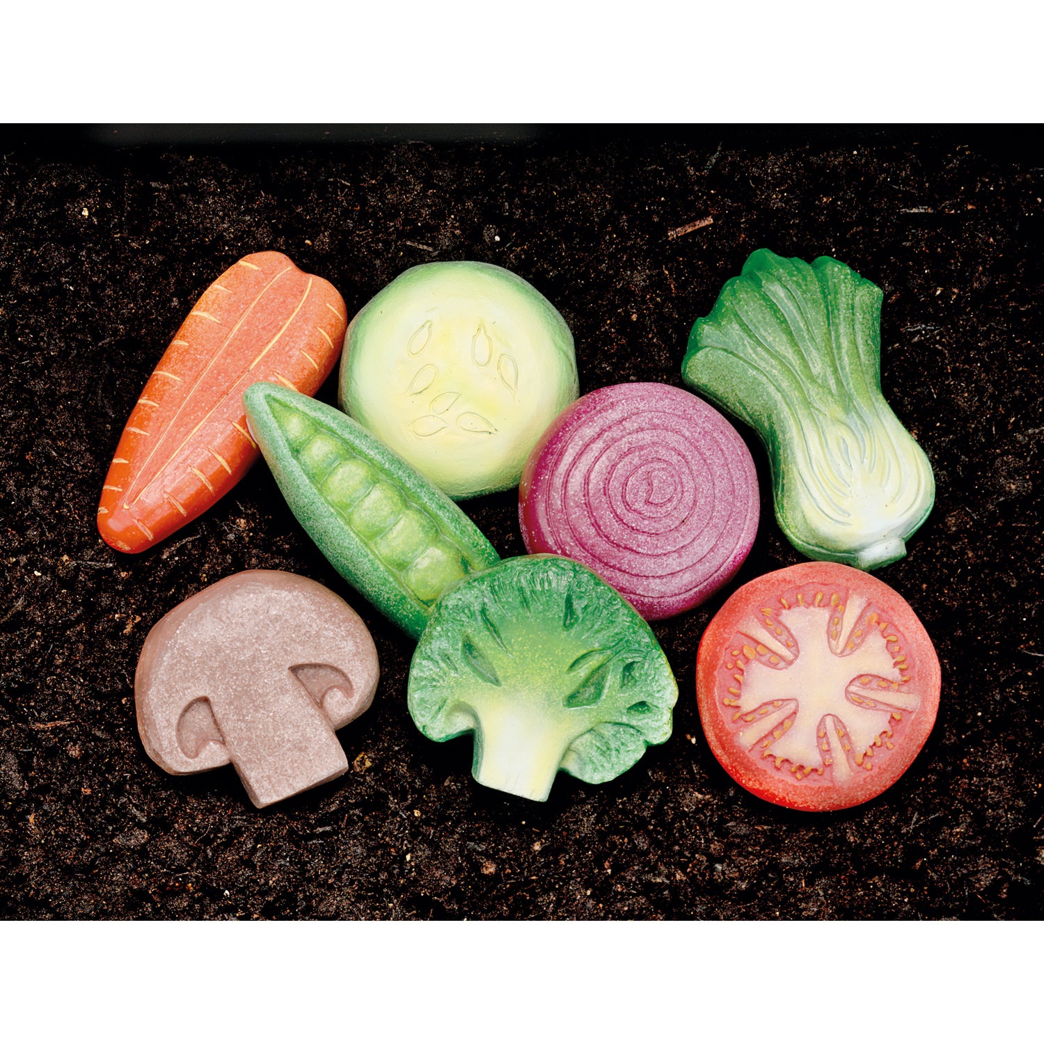 Vegetable Sensory Play Stones