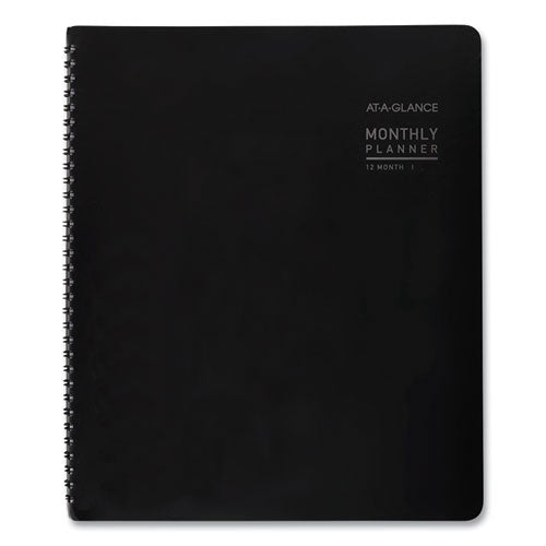 Contemporary Monthly Planner, Premium Paper, 11 X 9, Black Cover, 12-month (jan To Dec): 2024