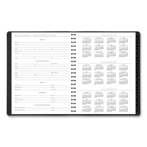 Contemporary Weekly/monthly Planner, Vertical-column Format, 11 X 8.25, Graphite Cover, 12-month (jan To Dec): 2024