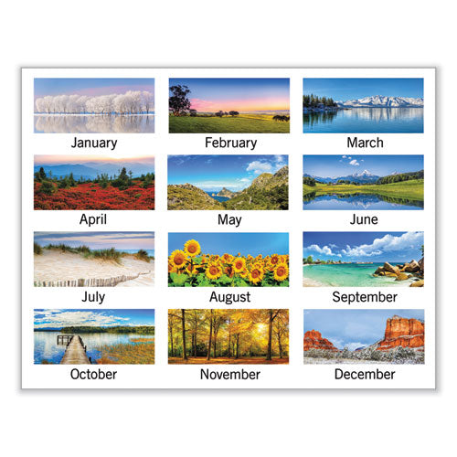 Landscape Monthly Wall Calendar, Landscapes Photography, 12 X 12, White/multicolor Sheets, 12-month (jan To Dec): 2024