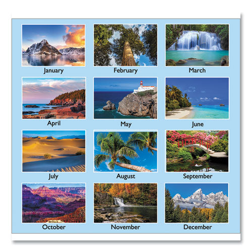 Scenic Monthly Wall Calendar, Scenic Landscape Photography, 15.5 X 22.75, White/multicolor Sheets, 12-month (jan-dec): 2024