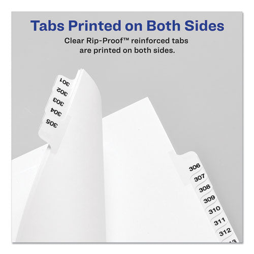 Preprinted Legal Exhibit Side Tab Index Dividers, Avery Style, 26-tab, Exhibit A To Exhibit Z, 11 X 8.5, White, 1 Set, (1370)