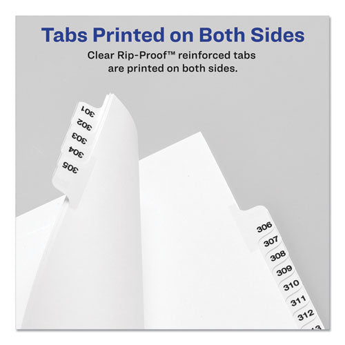 Preprinted Legal Exhibit Side Tab Index Dividers, Avery Style, 26-tab, E, 11 X 8.5, White, 25/pack, (1405)