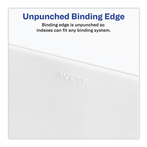 Preprinted Legal Exhibit Side Tab Index Dividers, Avery Style, 26-tab, F, 11 X 8.5, White, 25/pack, (1406)