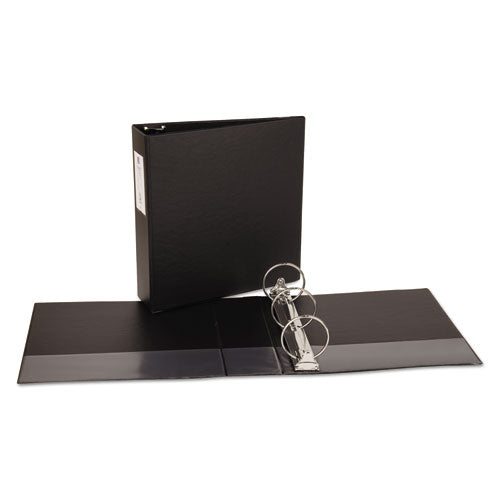 Economy Non-view Binder With Round Rings, 3 Rings, 3" Capacity, 11 X 8.5, Black, (4601)