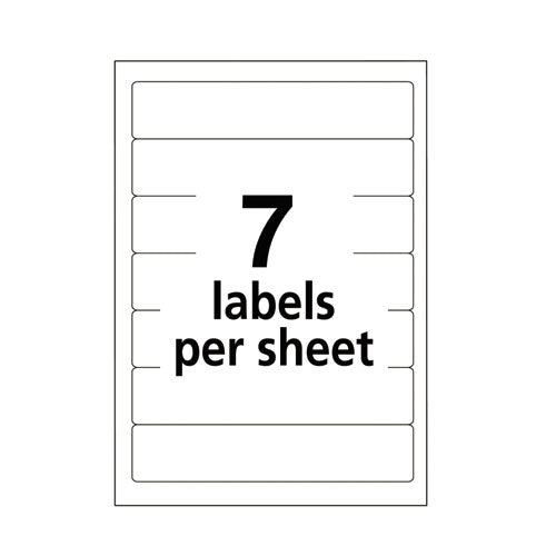 Printable 4" X 6" - Permanent File Folder Labels, 0.69 X 3.44, White, 7/sheet, 36 Sheets/pack, (5201)