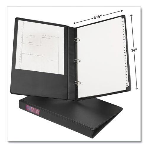 Legal Durable Non-view Binder With Round Rings, 3 Rings, 1" Capacity, 14 X 8.5, Black, (6400)