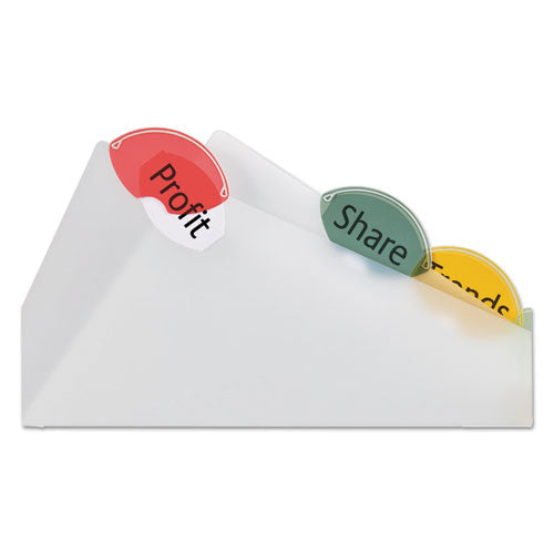 Insertable Style Edge Tab Plastic Dividers, 7-hole Punched, 5-tab, 8.5 X 5.5, Translucent, 1 Set