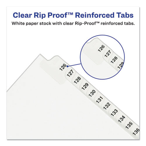 Preprinted Legal Exhibit Bottom Tab Index Dividers, Avery Style, 26-tab, Exhibit 1 To Exhibit 25, 11 X 8.5, White, 1 Set