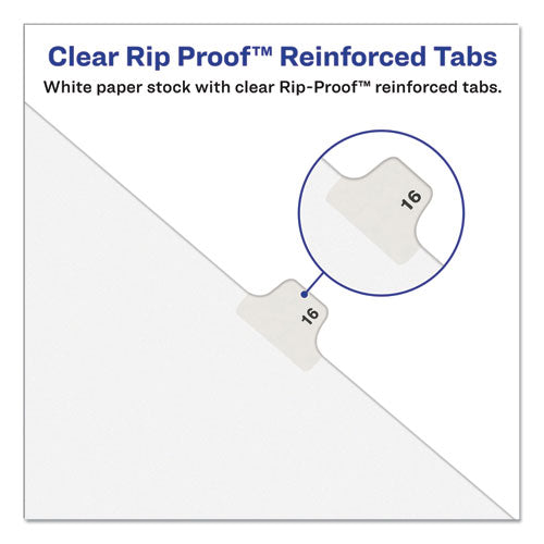 Avery-style Preprinted Legal Bottom Tab Divider, 26-tab, Exhibit D, 11 X 8.5, White, 25/pk