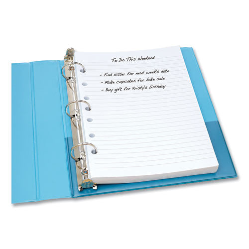 Mini Size Binder Filler Paper, 7-hole Side Punched, 5.5 X 8.5, College Rule, 100/pack