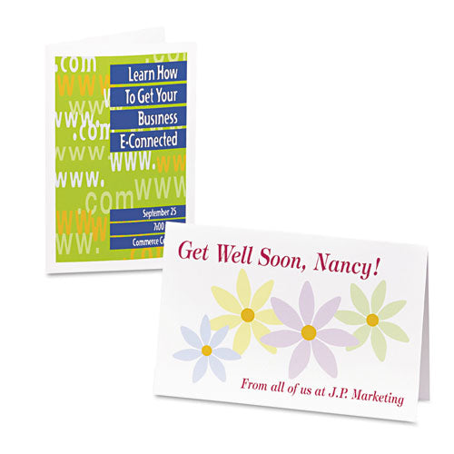 Half-fold Greeting Cards With Matching Envelopes, Inkjet, 85 Lb, 5.5 X 8.5, Matte White, 1 Card/sheet, 20 Sheets/box