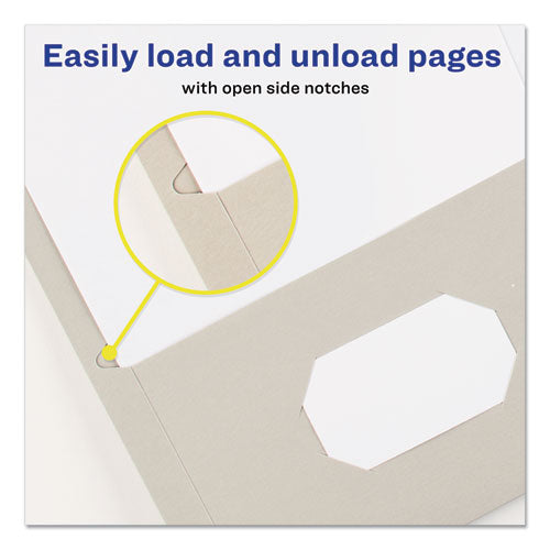 Two-pocket Folder, 40-sheet Capacity, 11 X 8.5, Gray, 25/box