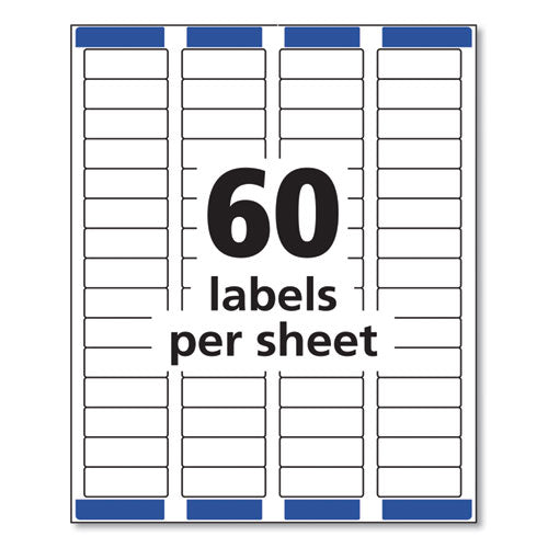 Easy Peel White Address Labels W/ Sure Feed Technology, Laser Printers, 0.66 X 1.75, White, 60/sheet, 100 Sheets/pack