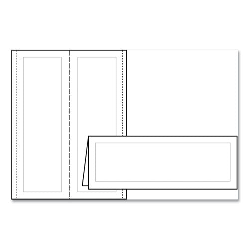 Large Embossed Tent Card, White, 3.5 X 11, 1 Card/sheet, 50 Sheets/box