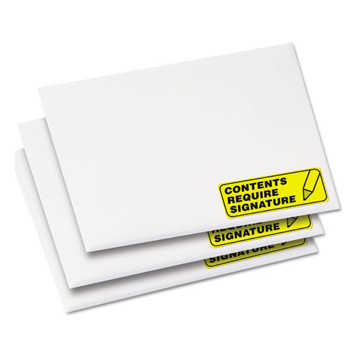 High-visibility Permanent Laser Id Labels, 1 X 2.63, Neon Yellow, 750/pack