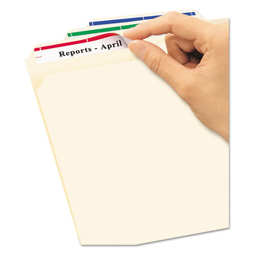 Removable File Folder Labels With Sure Feed Technology, 0.66 X 3.44, White, 30/sheet, 25 Sheets/pack