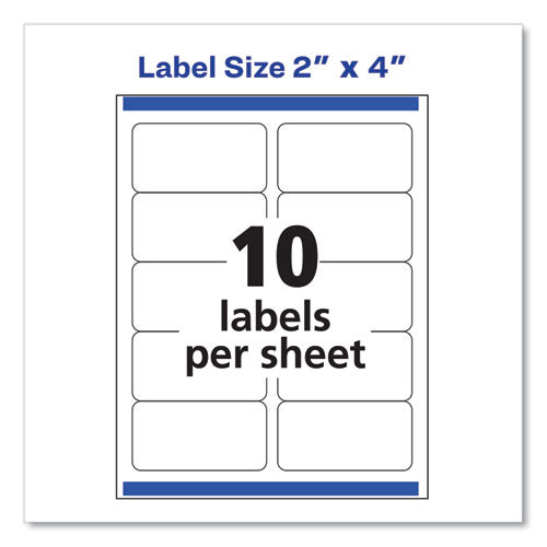 Glossy Clear Easy Peel Mailing Labels W/ Sure Feed Technology, Inkjet/laser Printers, 2 X 4, Clear, 10/sheet, 10 Sheets/pack