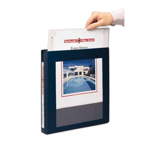 Framed View Heavy-duty Binders, 3 Rings, 2" Capacity, 11 X 8.5, Navy Blue