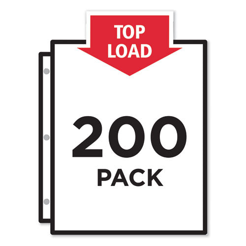 Top-load Poly Sheet Protectors, Heavyweight, Letter, Nonglare, 200/box