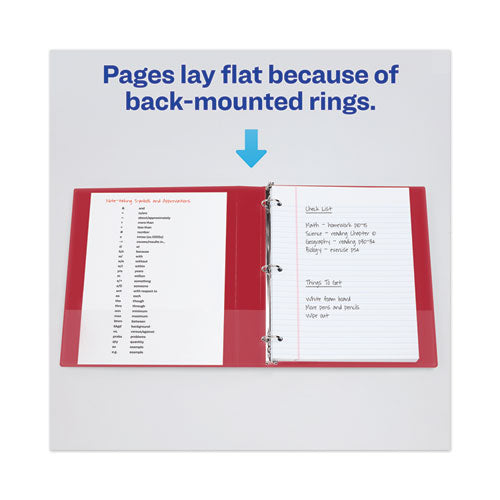 Heavy-duty View Binder With Durahinge And One Touch Ezd Rings, 3 Rings, 1" Capacity, 11 X 8.5, Red