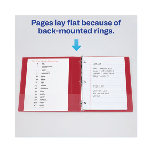 Heavy-duty View Binder With Durahinge And Locking One Touch Ezd Rings, 3 Rings, 4" Capacity, 11 X 8.5, Red