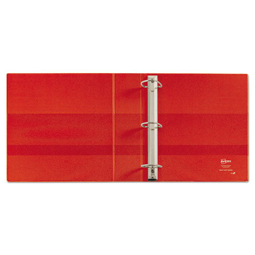 Heavy-duty Non-view Binder With Durahinge And Locking One Touch Ezd Rings, 3 Rings, 4" Capacity, 11 X 8.5, Red