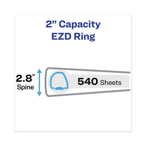 Heavy-duty View Binder With Durahinge And One Touch Ezd Rings, 3 Rings, 2" Capacity, 11 X 8.5, Purple