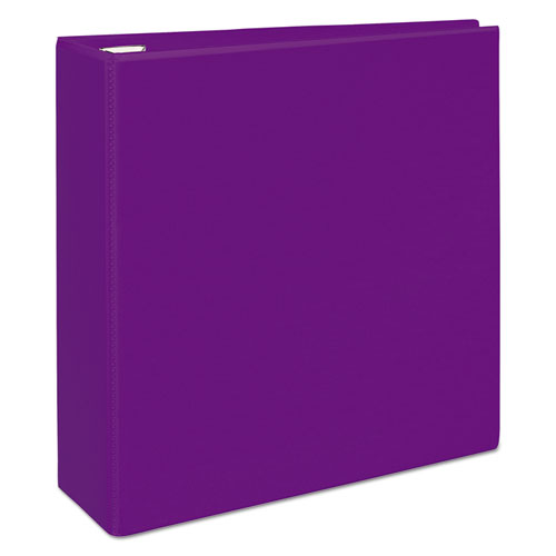 Heavy-duty View Binder With Durahinge And Locking One Touch Ezd Rings, 3 Rings, 3" Capacity, 11 X 8.5, Purple