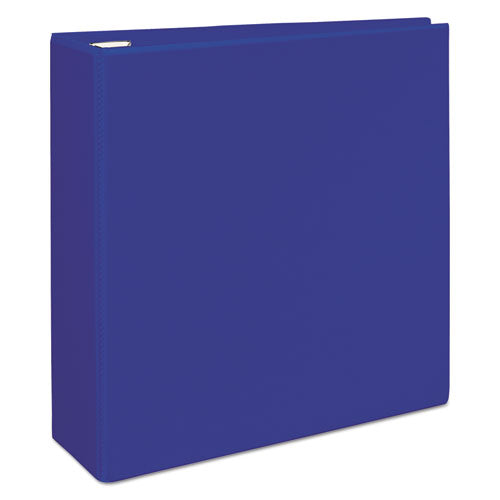 Heavy-duty View Binder With Durahinge And Locking One Touch Ezd Rings, 3 Rings, 4" Capacity, 11 X 8.5, Pacific Blue