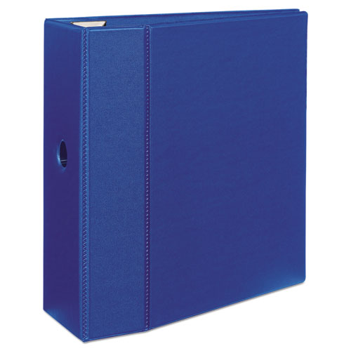 Heavy-duty Non-view Binder With Durahinge, Locking One Touch Ezd Rings And Thumb Notch, 3 Rings, 5" Capacity, 11 X 8.5, Blue