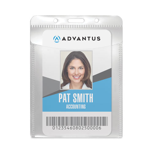 PVC-Free Badge Holders,  Clear, 50-Pack