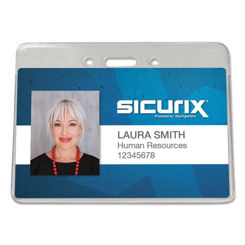 Sicurix Proximity Badge Holder, Clear, 50/pack