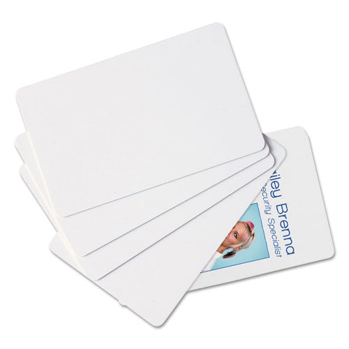 Sicurix Blank Id Card, 2 1/8 X 3 3/8, White, 100/pack