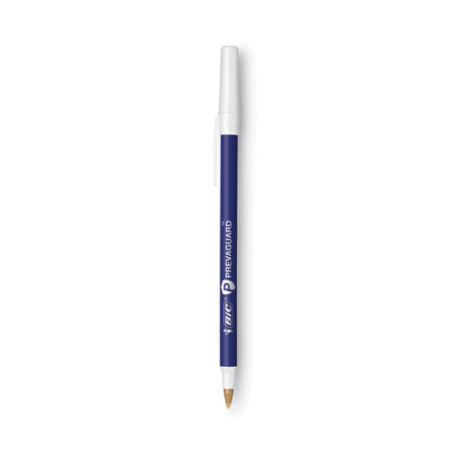 Prevaguard Ballpoint Pen, Stick, Medium 1 Mm, Blue Ink/blue Barrel, 8/pack