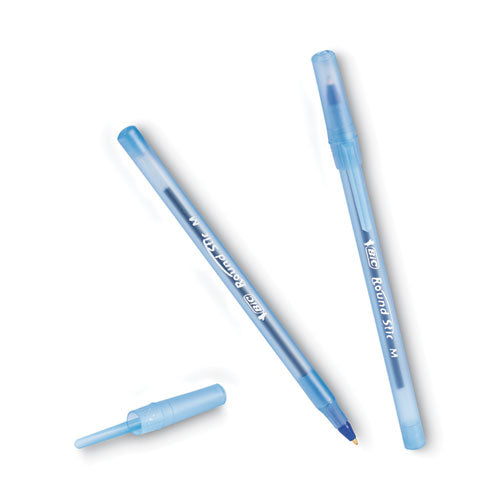 Round Stic Xtra Life Ballpoint Pen Xtra-value Pack, Stick, Medium 1.2 Mm, Blue Ink, Gray Barrel, 240/carton