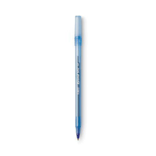 Round Stic Xtra Life Ballpoint Pen Xtra-value Pack, Stick, Medium 1.2 Mm, Blue Ink, Gray Barrel, 240/carton