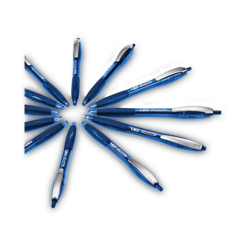 Glide Ballpoint Pen, Retractable, Medium 1 Mm, Blue Ink, Blue Barrel, Dozen