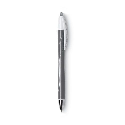 Glide Exact Ballpoint Pen, Retractable, Fine 0.7 Mm, Black Ink, Black Barrel, Dozen